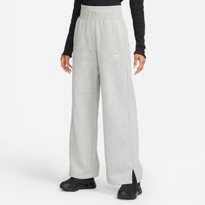 

Fleece High-Waisted Wide-Leg Pants Grey, Серый