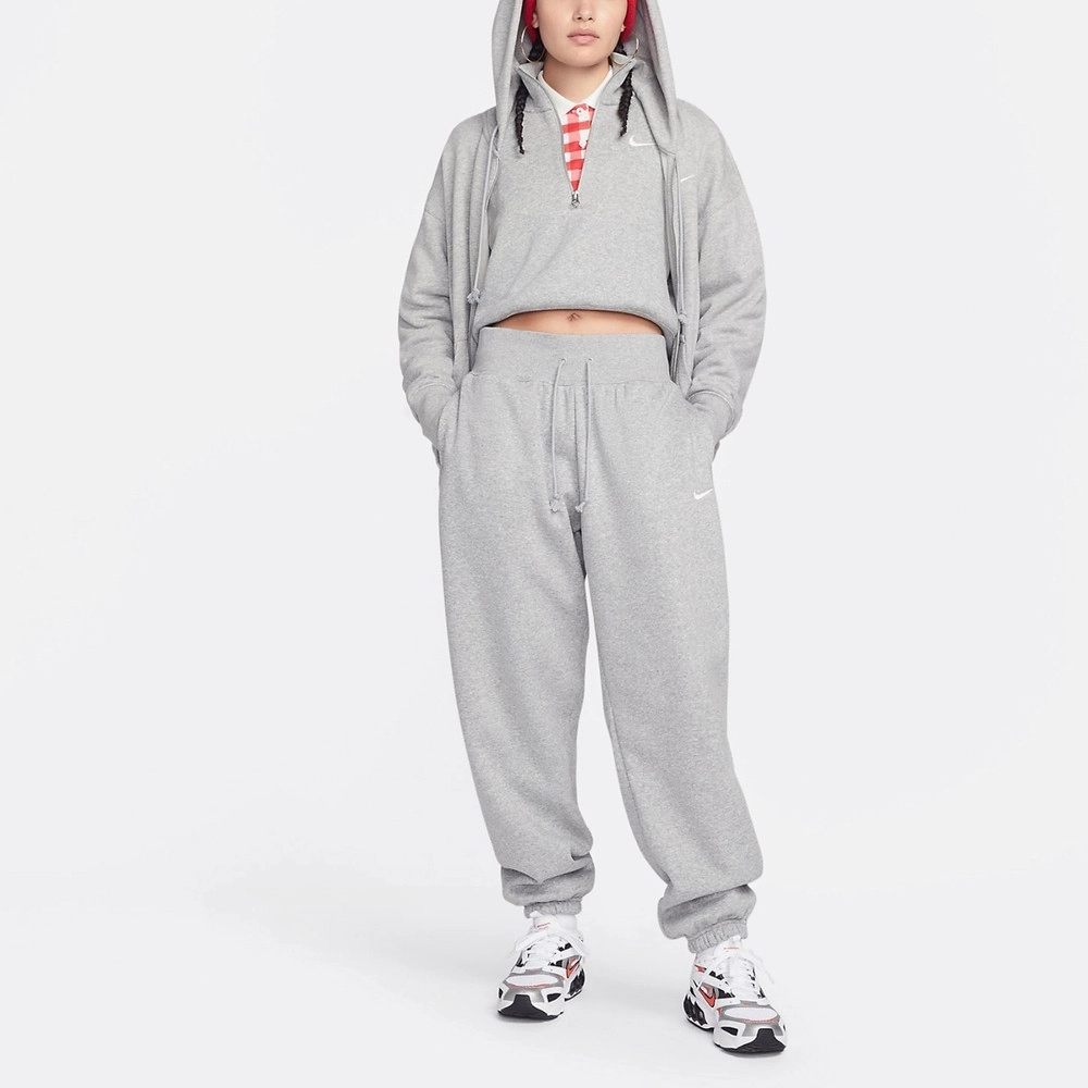 Phoenix Fleece High-Waisted Pants Grey фото