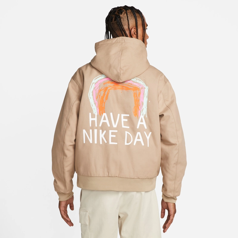 Nike Zip Hooded Jacket With Back Picture Beige DQ4184247 Meet Market