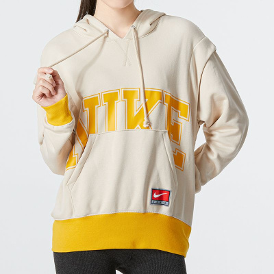 

Oversize Fleece Hoodie Beige\Yellow, Белый