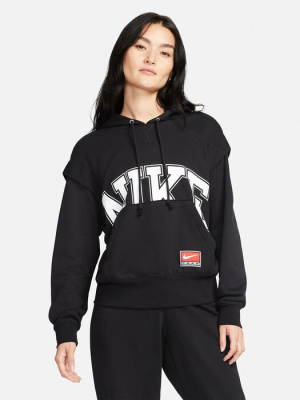 

Oversize Fleece Hoodie Black, Чёрный
