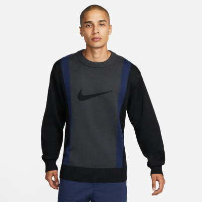 

Skateboard Round Neck Sweater, Чёрный