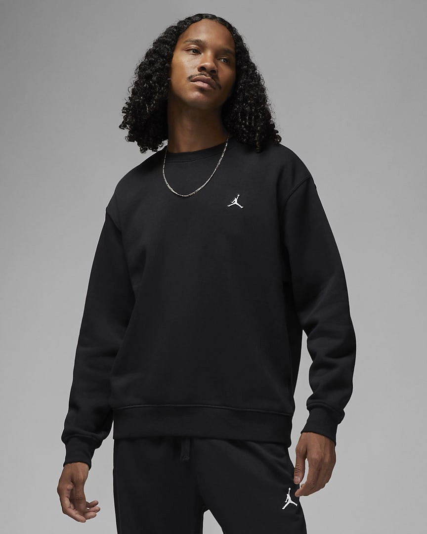 Essential Fleece Crew Sweatshirt Black