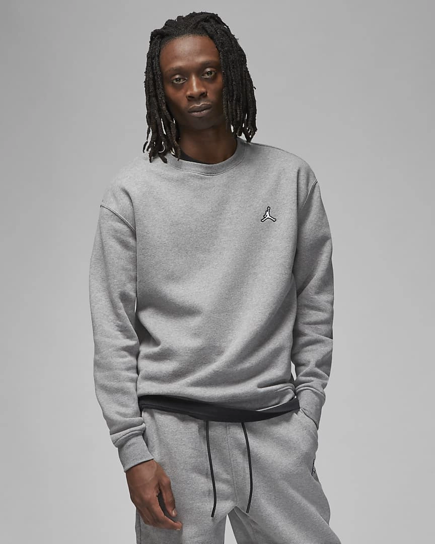 Essential Fleece Crew Sweatshirt Grey