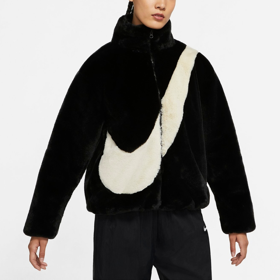 Лёгкие куртки Nike Faux Fur Jacket Black (Чёрные) DO3792010 купить в Meet  Market