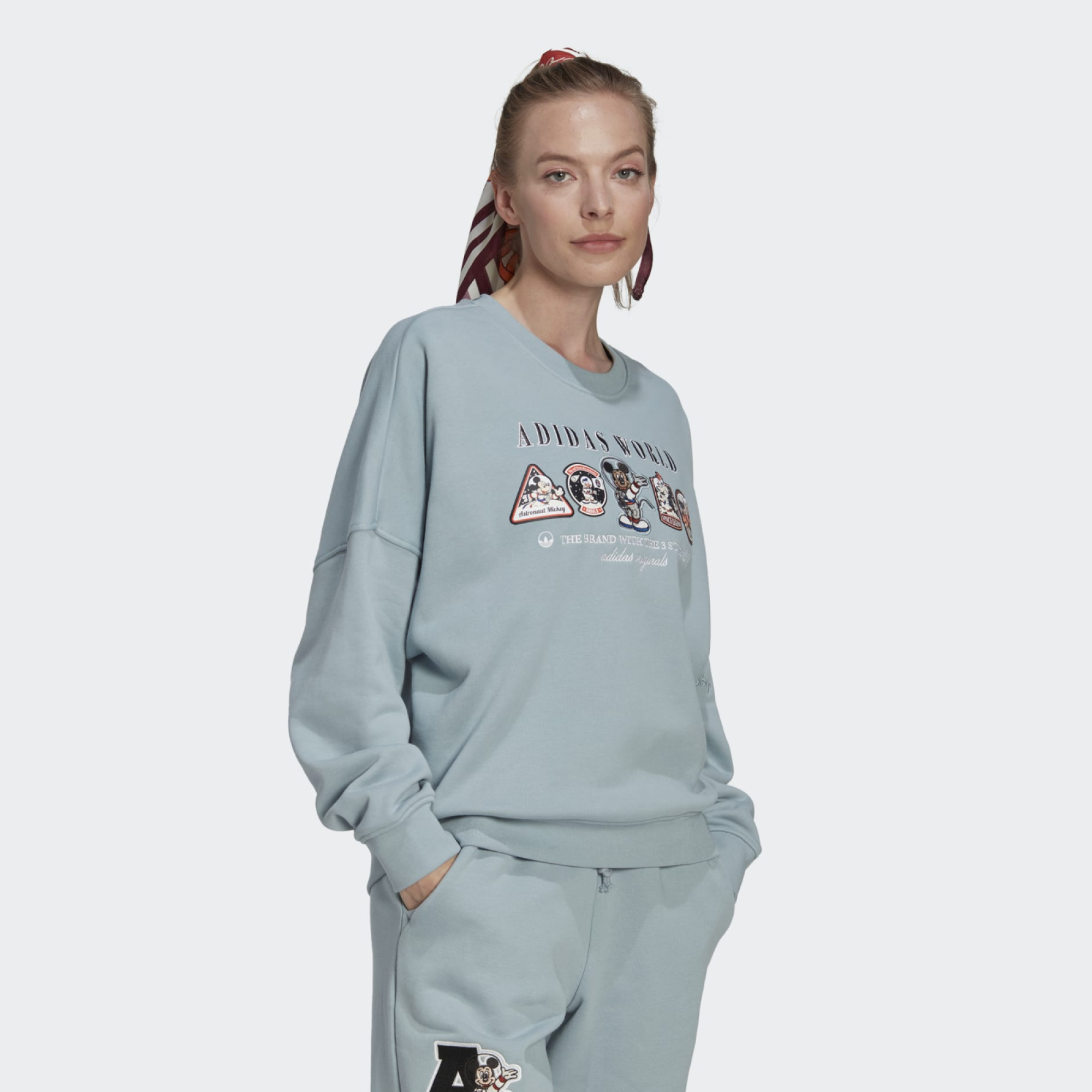 Adidas Originals Loose Disney Sweatshirt Grey HL9057 Meet Market