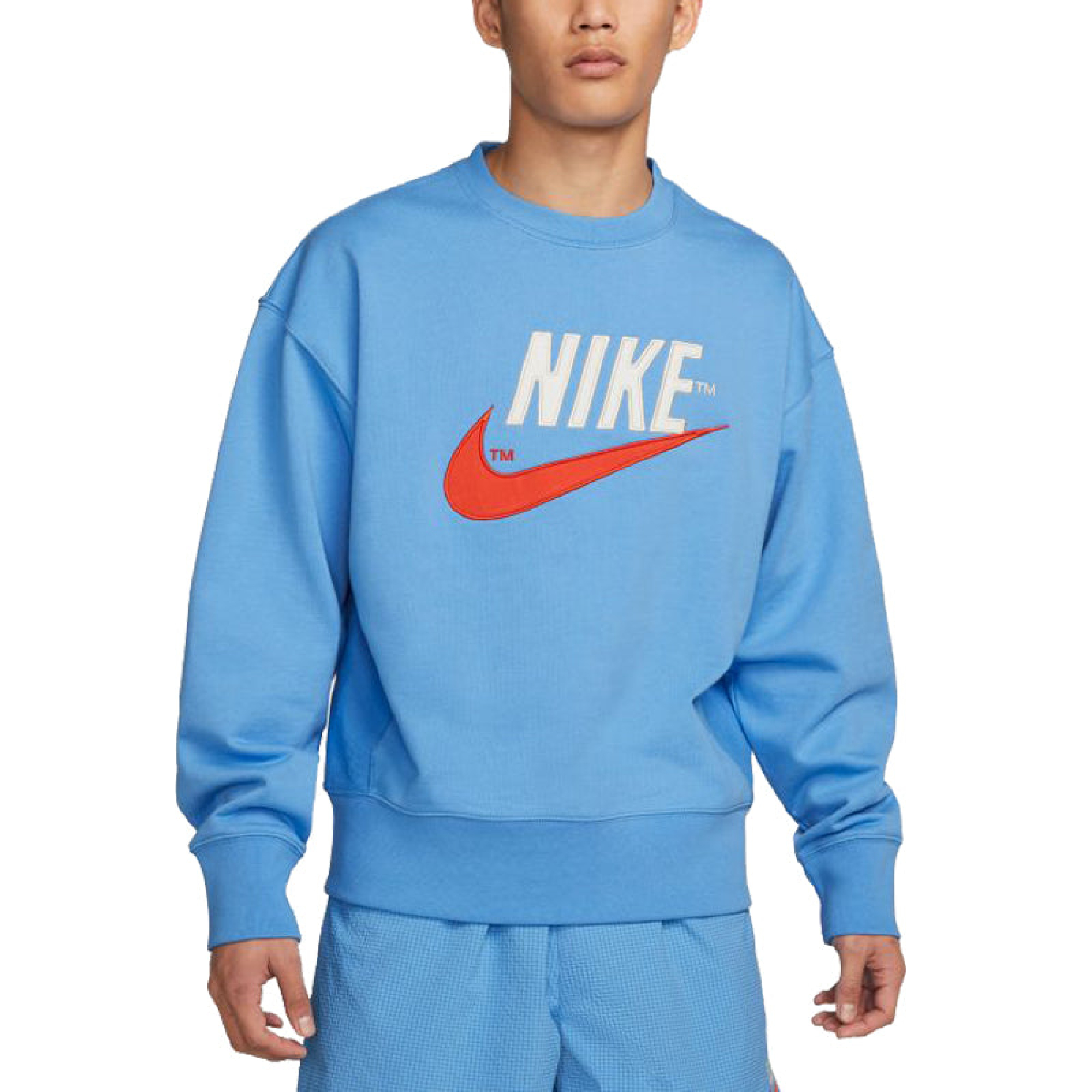 Nike swoosh terry crew sale