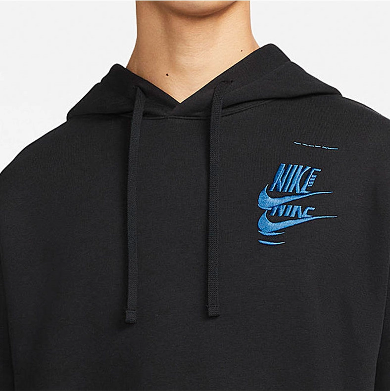 Nike hoodie black swoosh sale