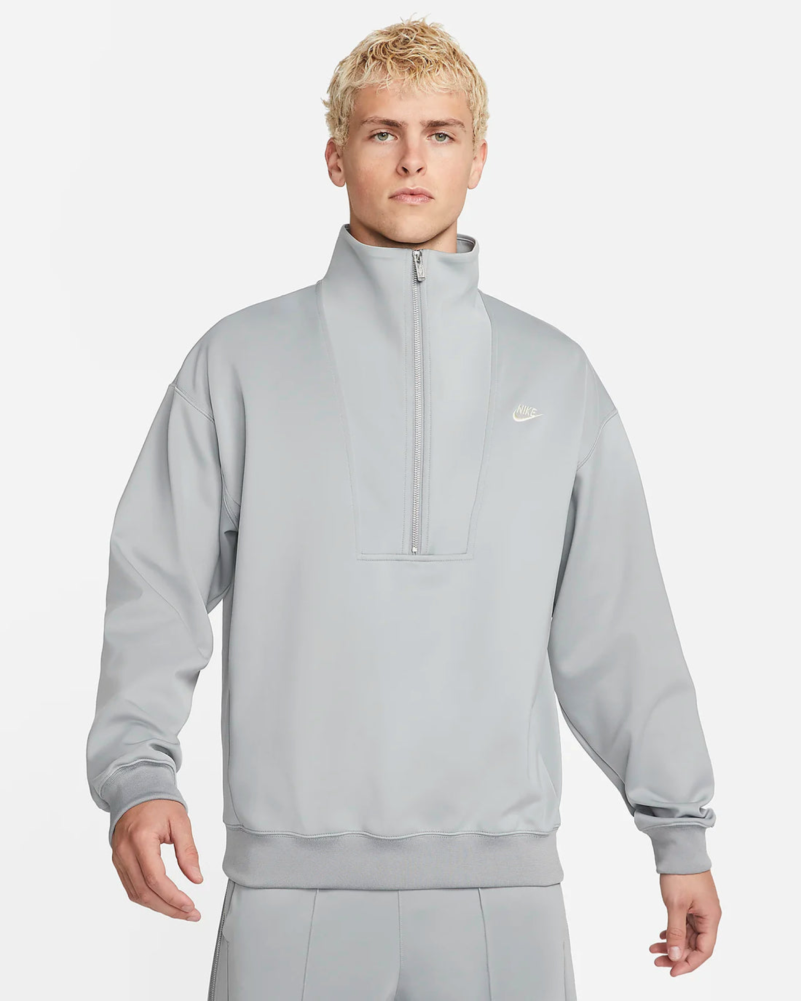 Nike half zip top grey on sale