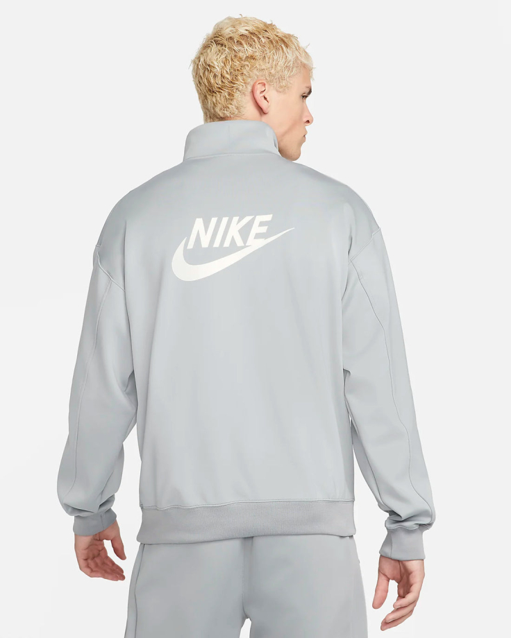 Nike grey zip top sale