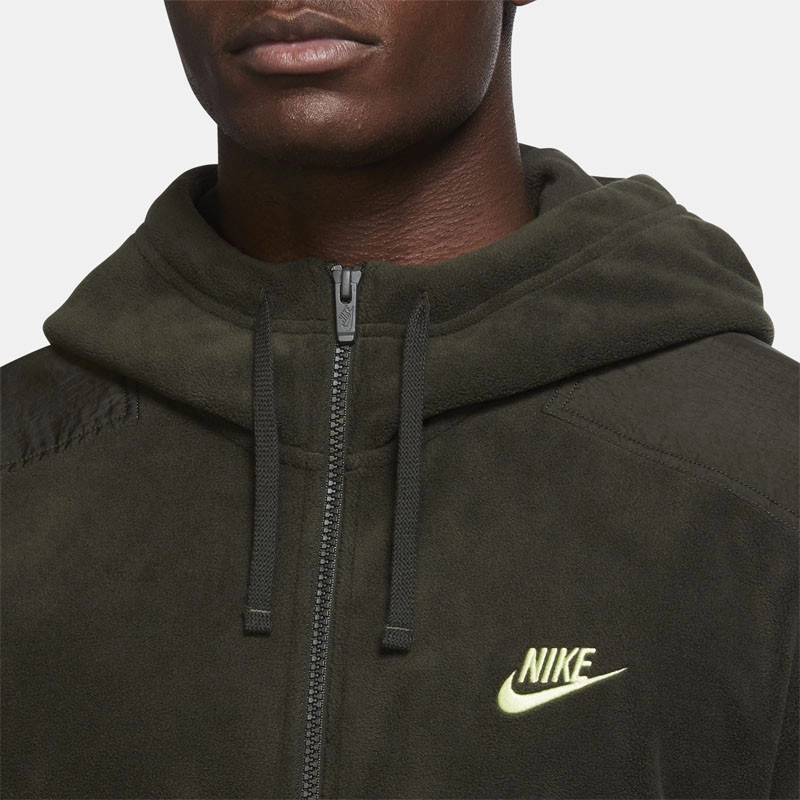 Essential Zip Kangaroo Hoodie Army Green фото