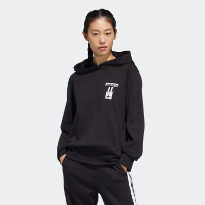 

Originals 3-Stripes Crew Hoodie Black, Чёрный