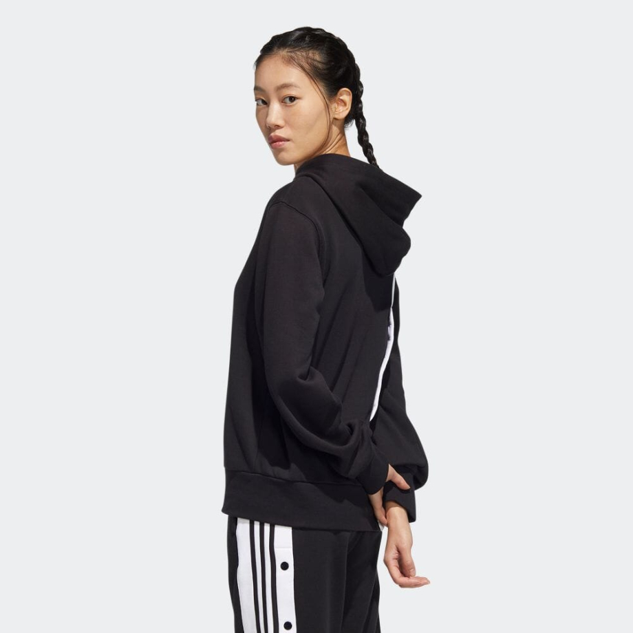 Adidas Originals 3 Stripes Crew Hoodie Black HH9449 Meet Market