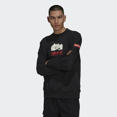 

Adventure Logo Crew Sweatshirt, Чёрный