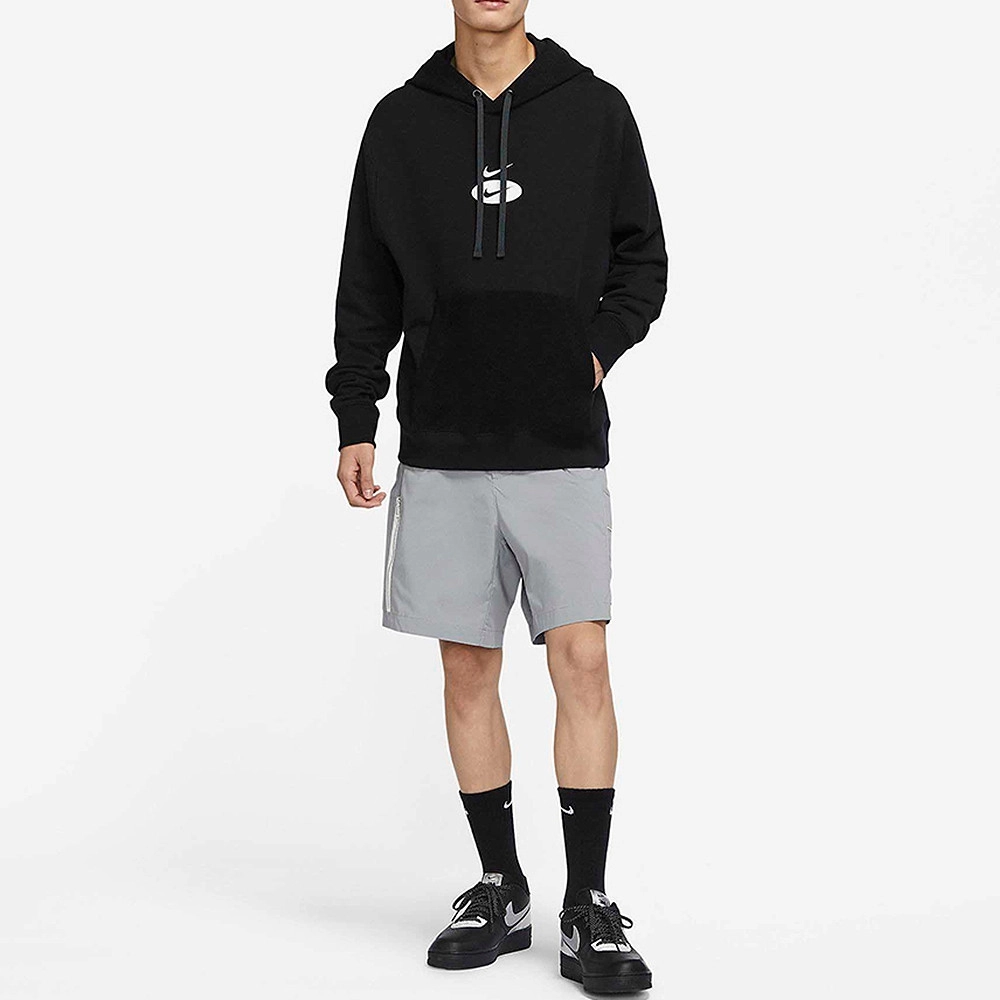 Nike Embroidered Double Swoosh Hoodie Black DM5463070 Meet Market