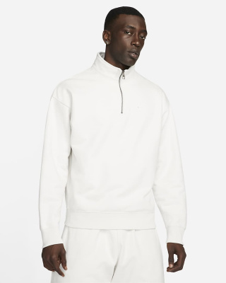

Zip Stand Fleece Sweatshirt White, Белый