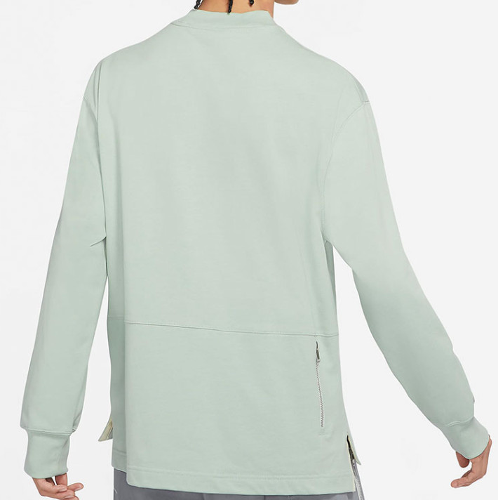 Essential Pocket Crew Long Sleeve Tee Washed Green фото