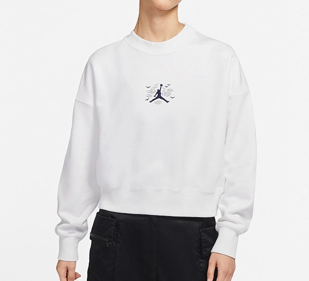 Oversize Crew Long Sleeve Tee Women White фото