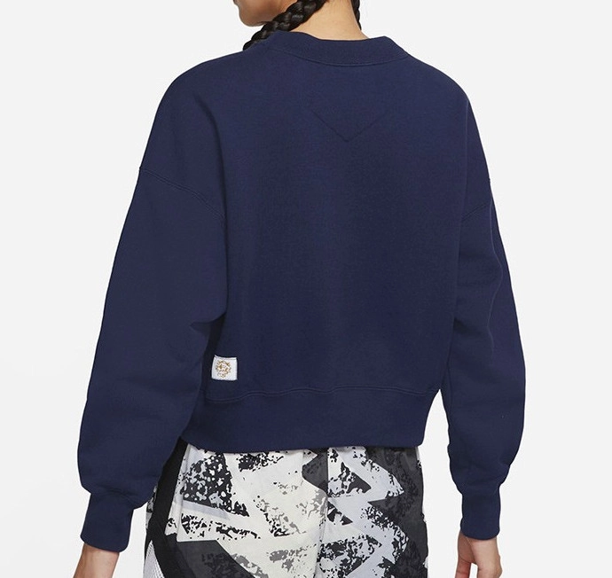 Oversize Crew Long Sleeve Tee Women Navy Blue фото