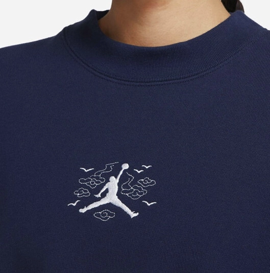 Oversize Crew Long Sleeve Tee Women Navy Blue фото