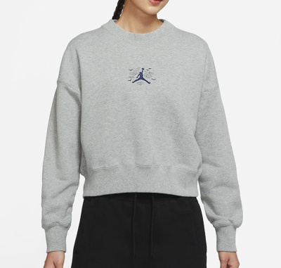 

Oversize Crew Long Sleeve Tee Women Grey, Серый