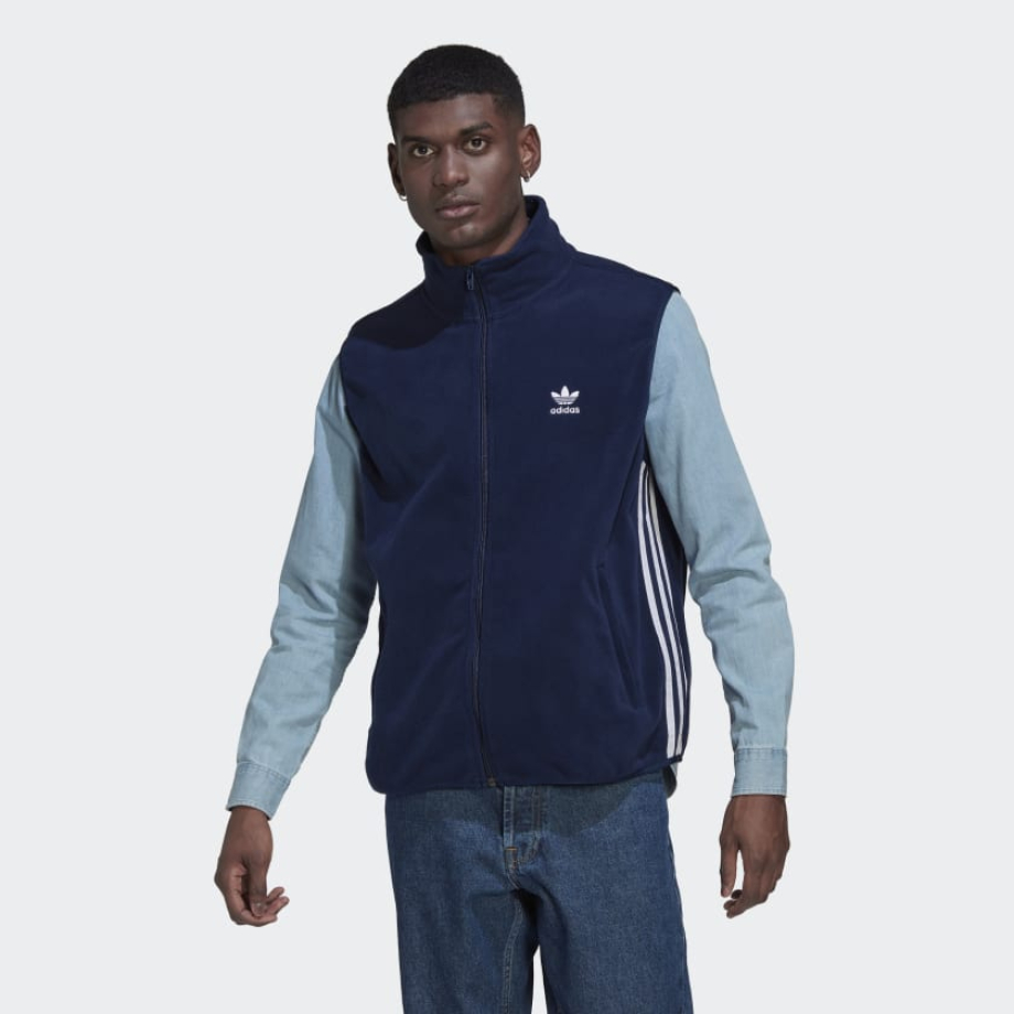 Adidas Adicolr 3 Stripes Fleece Vest Night Indigo HK7391 Meet Market