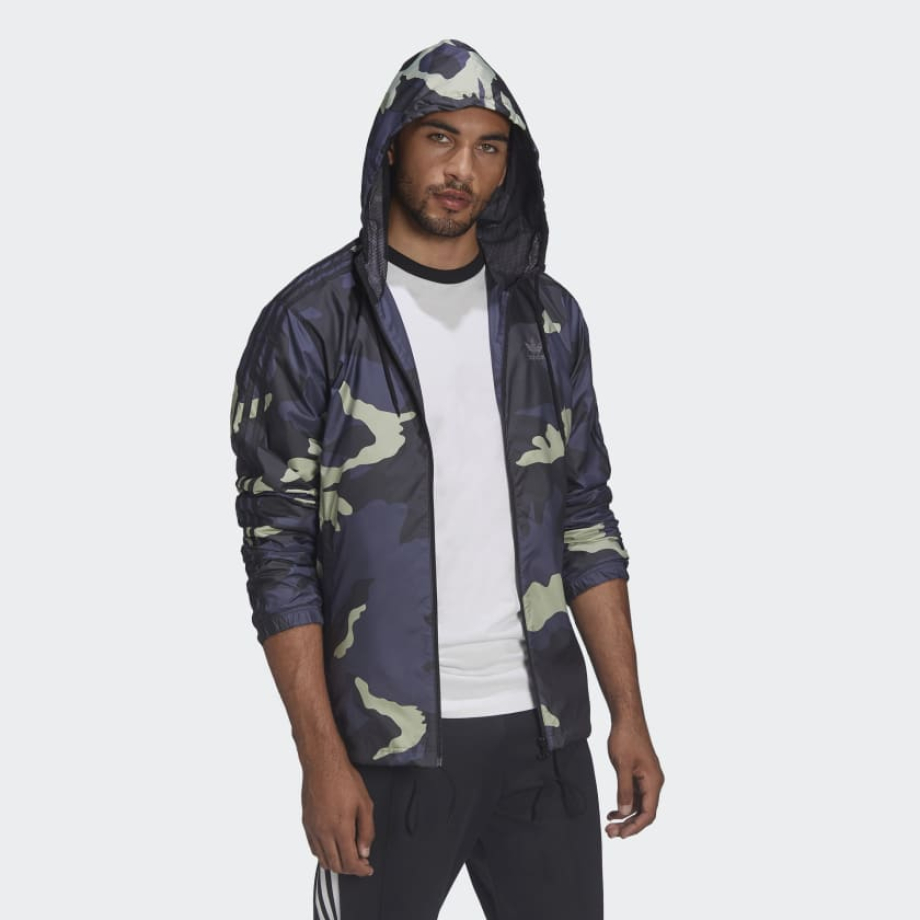 Adidas camouflage windbreaker online