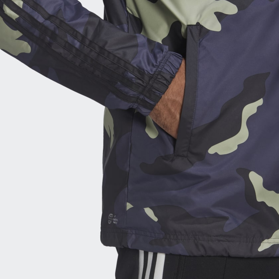 Adidas Camouflage Windbreaker Hooded Jacket HF4876 Meet Market