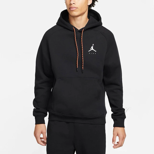 Casual Drawstring Hoodie Black