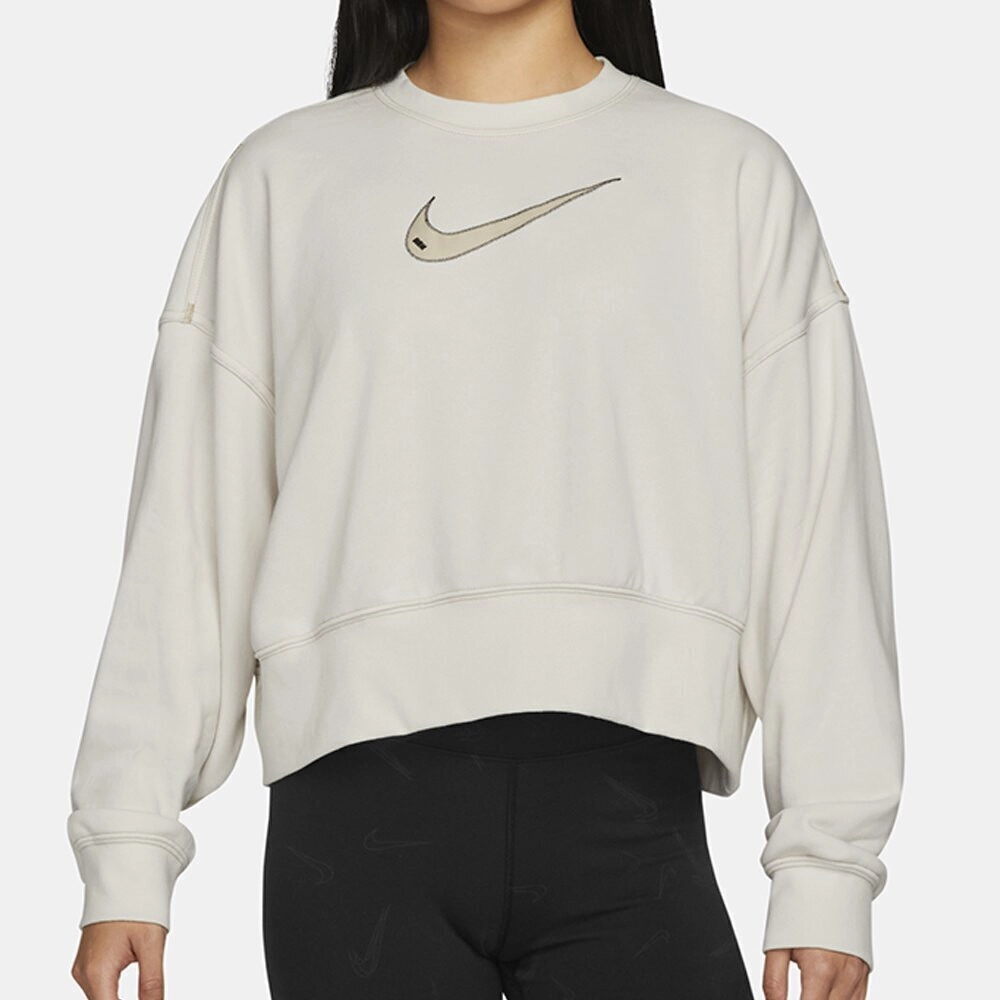 Oversize Swoosh Fleece Sweatshrt Grey фото