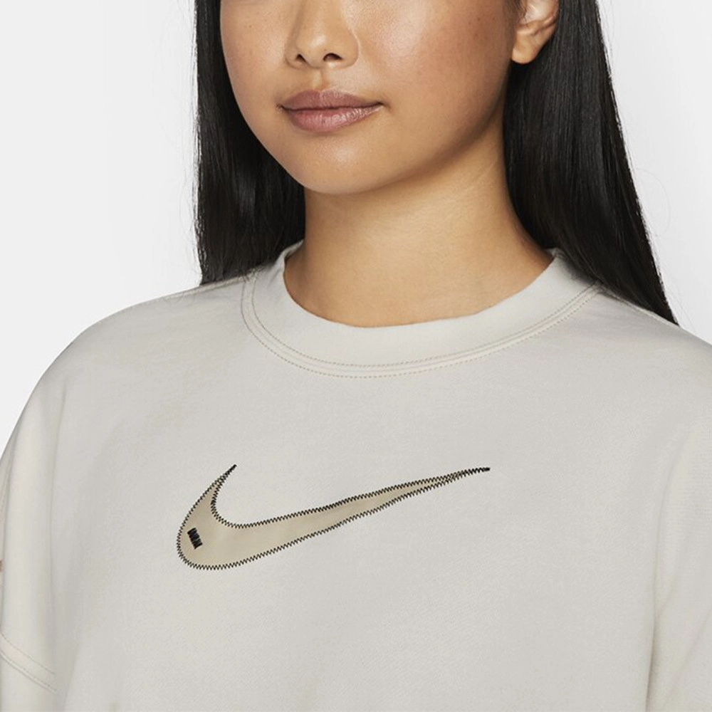 Oversize Swoosh Fleece Sweatshrt Grey фото