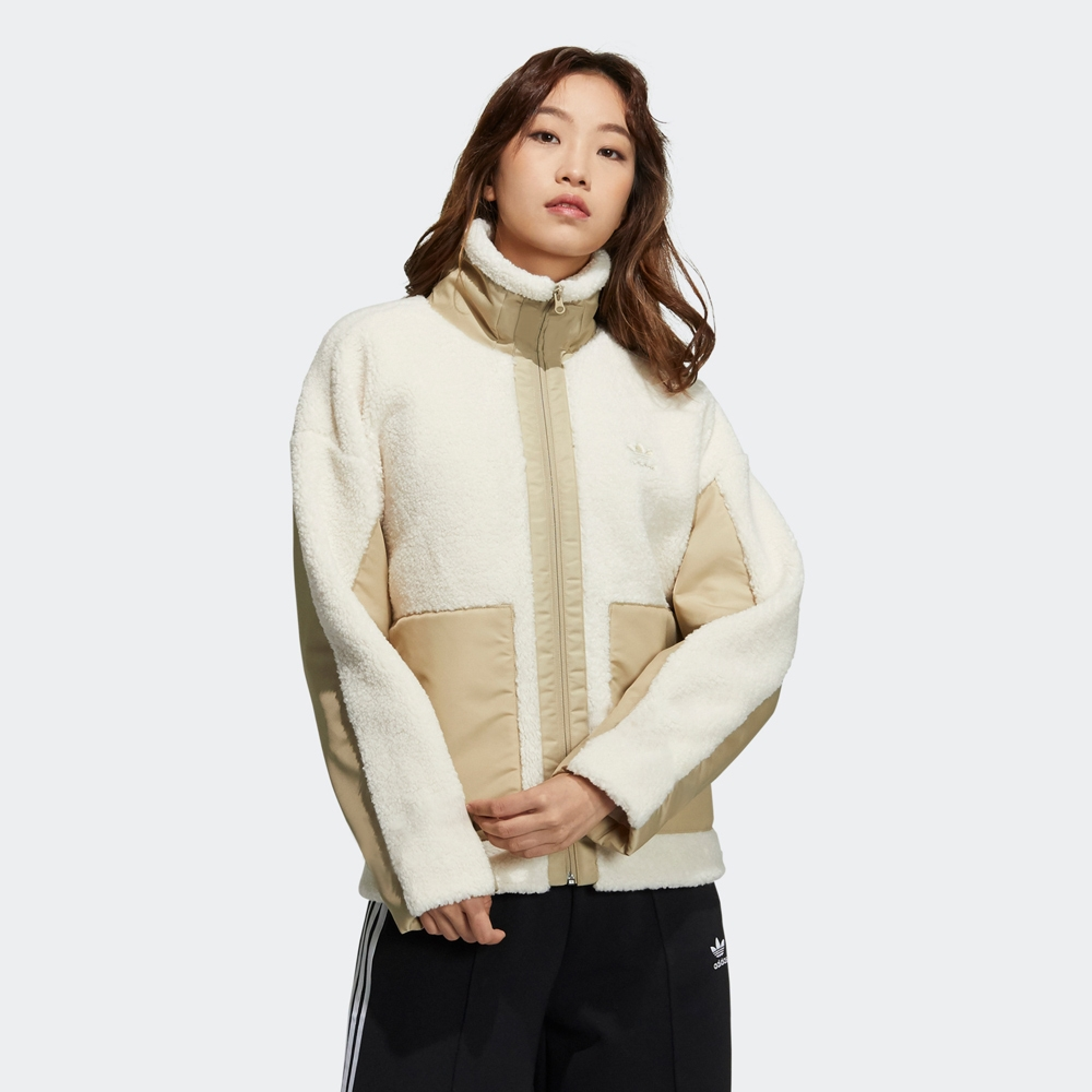 Patch Pockets Sherpa Jacket фото