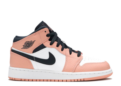 

Pink Quartz GS, Розовый, Air Jordan 1 Mid