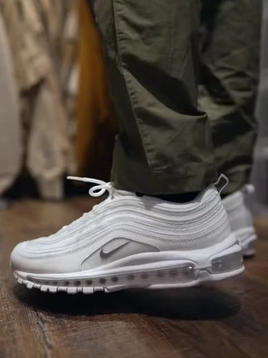 Nike air max 97 triple white wolf grey hotsell