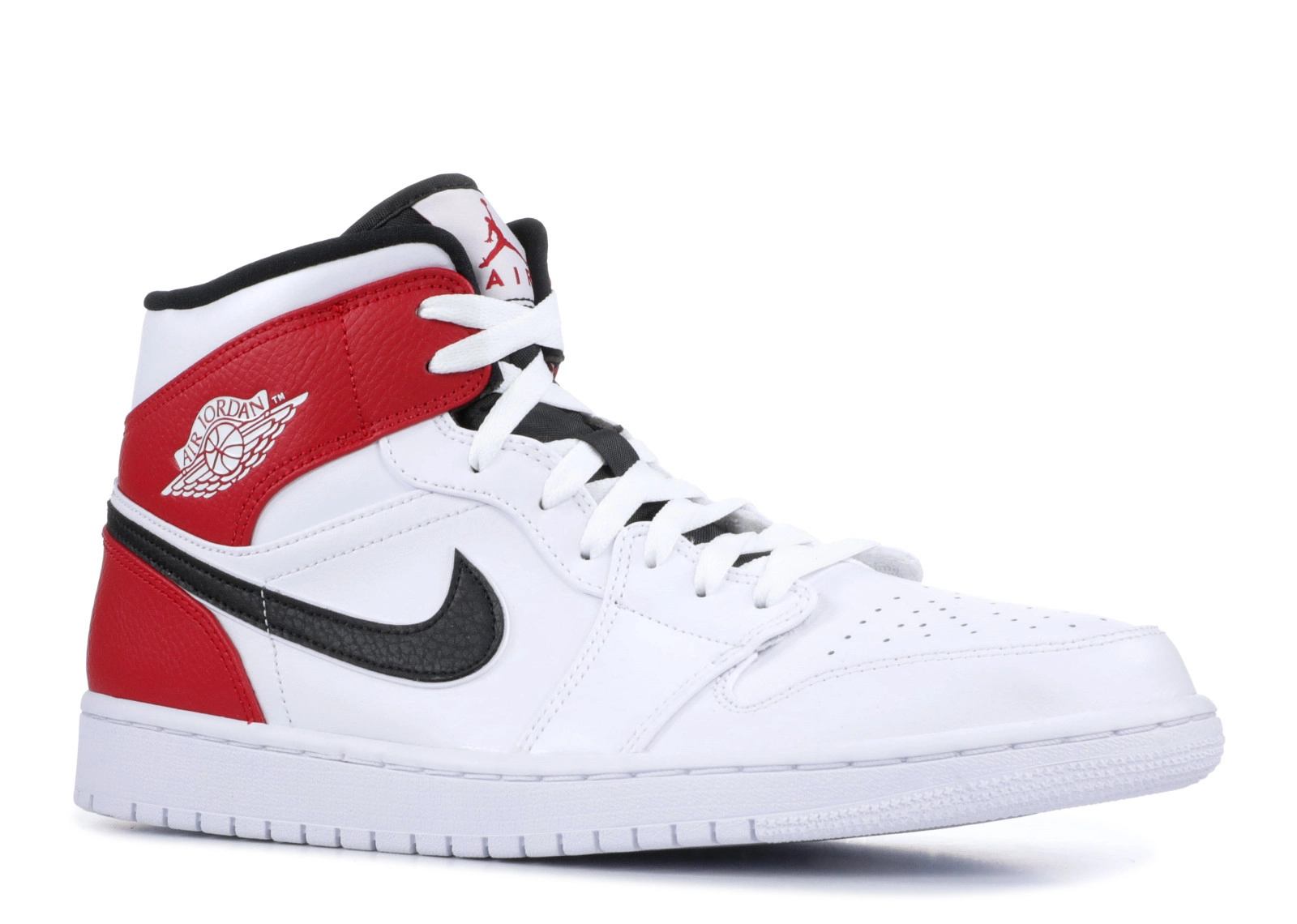 Air Jordan 1 Mid 1 Mid White Chicago фото