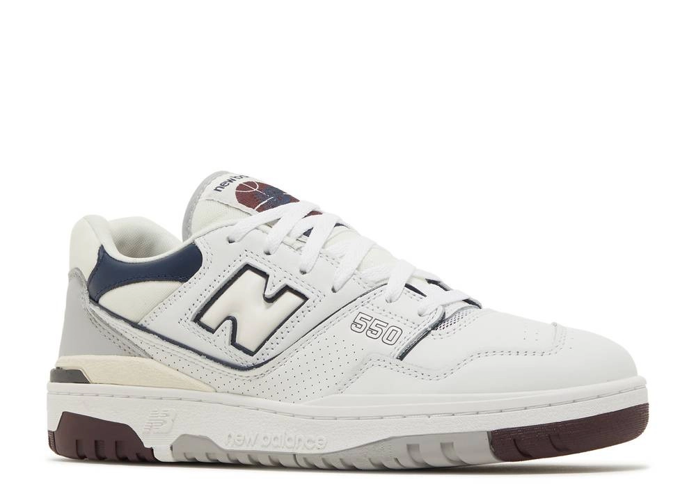 New Balance White Indigo Burgundy BB550PWB1 Meet Market