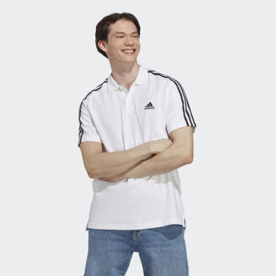 Essentials 3-Stripes Polo Shirt White