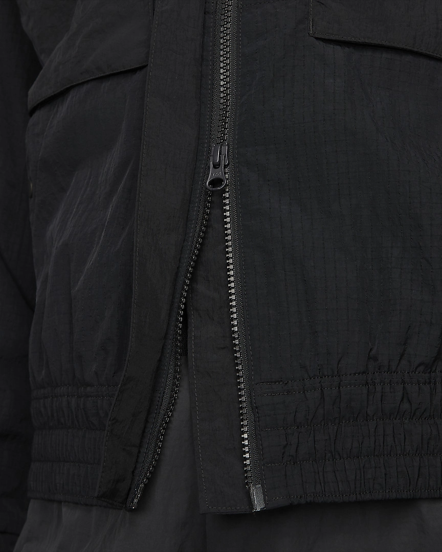 Zip Patch Pocket Tracksuit Jacket Black фото