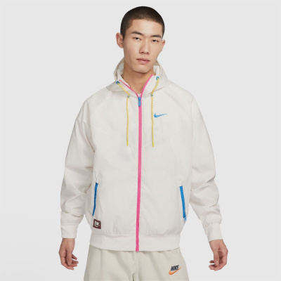 

Zip Color Lightweight Hooded Jacket White, Белый