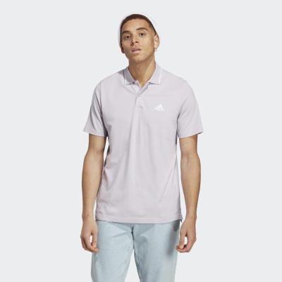 Essentials Polo Tee Light Grey