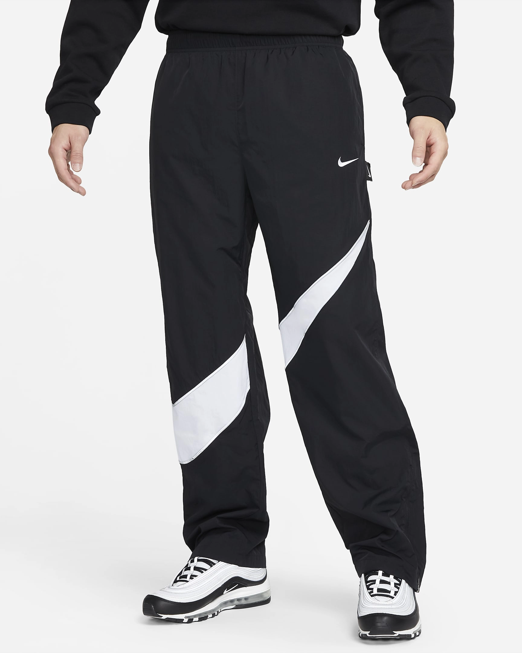 Nike woven pants black on sale