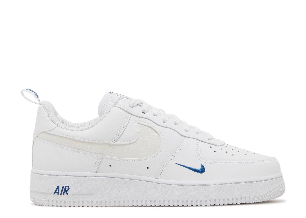 Nike air force 1 white and dark blue hotsell