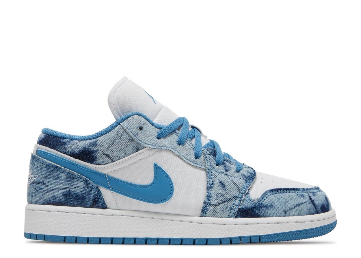 Air Jordan 1 Low GS Washed Denim фото