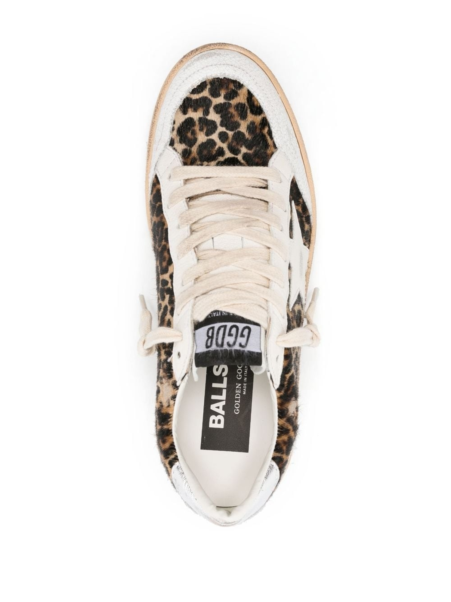 Golden Goose Ball Star leopard print sneakers GWF00117F00416281424 Meet Market