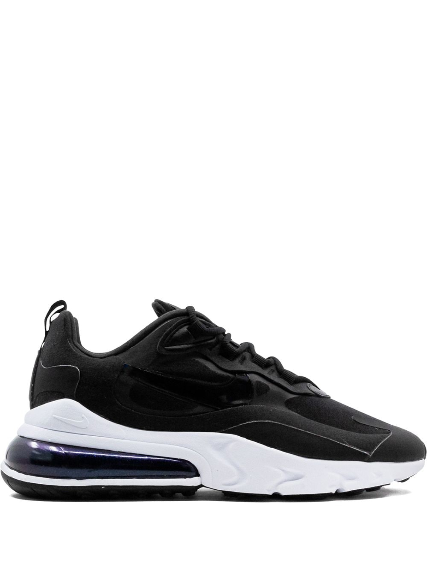 Nike black and white shop air max 270 react sneakers