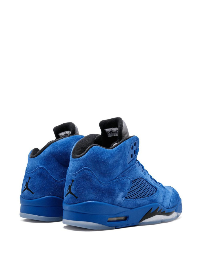 All blue cheap suede 5s