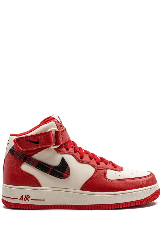 Nike Air Force 1 Mid 07 LX Plaid Cream Red sneakers DV0792101 Meet Market