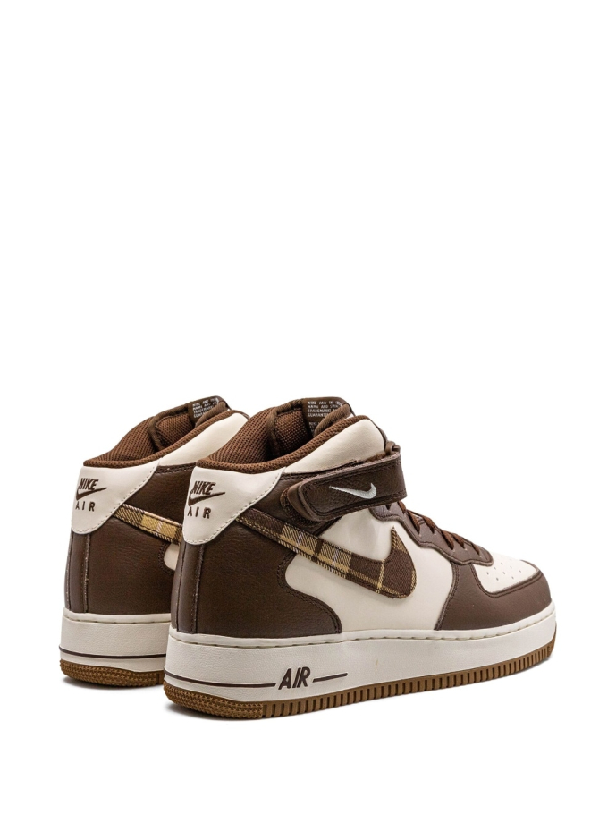 Nike Air Force 1 Mid Brown Plaid sneakers DV0792100 Meet Market