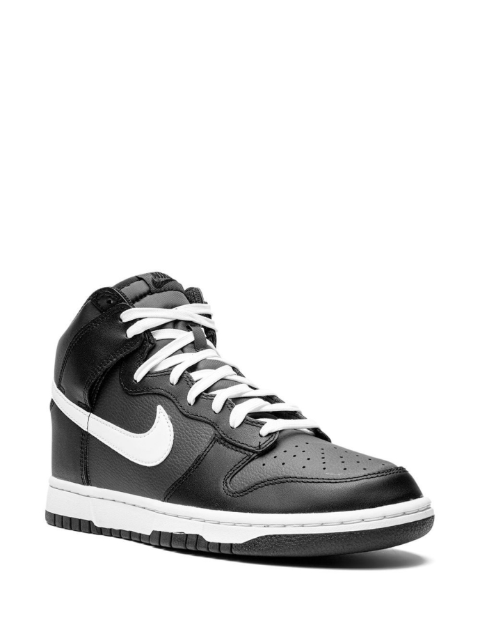 Nike high dunks black and white best sale