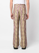 Striped wide-leg trousers фото